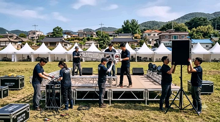 추자도 지역축제 행사대행 수주·현장 실사 — AI 이미지