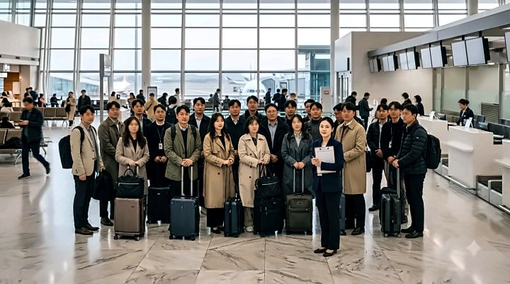 의료기기 기업 임직원 워크샵 제주 2박3일 — AI 이미지